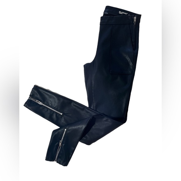 BlankNYC The Bond NWOT Vegan Faux Leather Mid-Rise Skinny Pants Size24 Ankle Zip - Picture 8 of 12